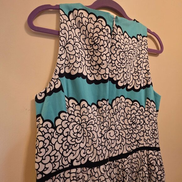 Maggy London Turquoise / Black / White Dress with Pockets 14 - Picture 7 of 8
